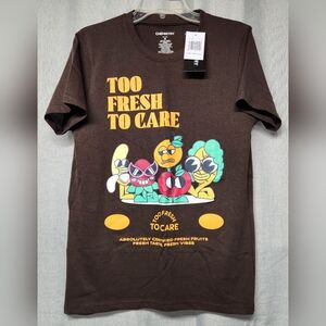 NWT CHEMISTRY Brown Short-Sleeve T-shirt Medium (unisex) - To Fresh To Care